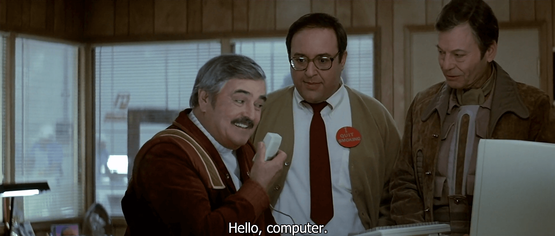 Star Trek IV: The Voyage Home - Scotty says "Hello Computer" to a 1980's era mouse